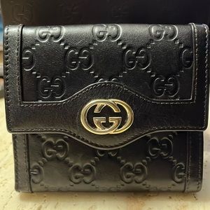Authentic Gucci Guccissima Chocolate Brown Women’s Leather Wallet